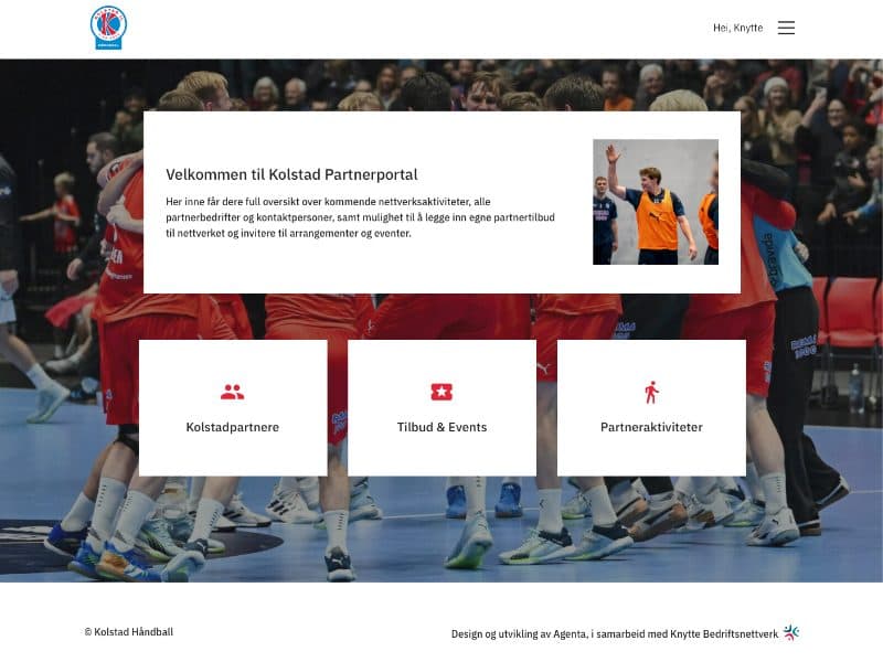 Skjermbilde av Kolstad Partnerportal med tilbud og partneraktiviteter